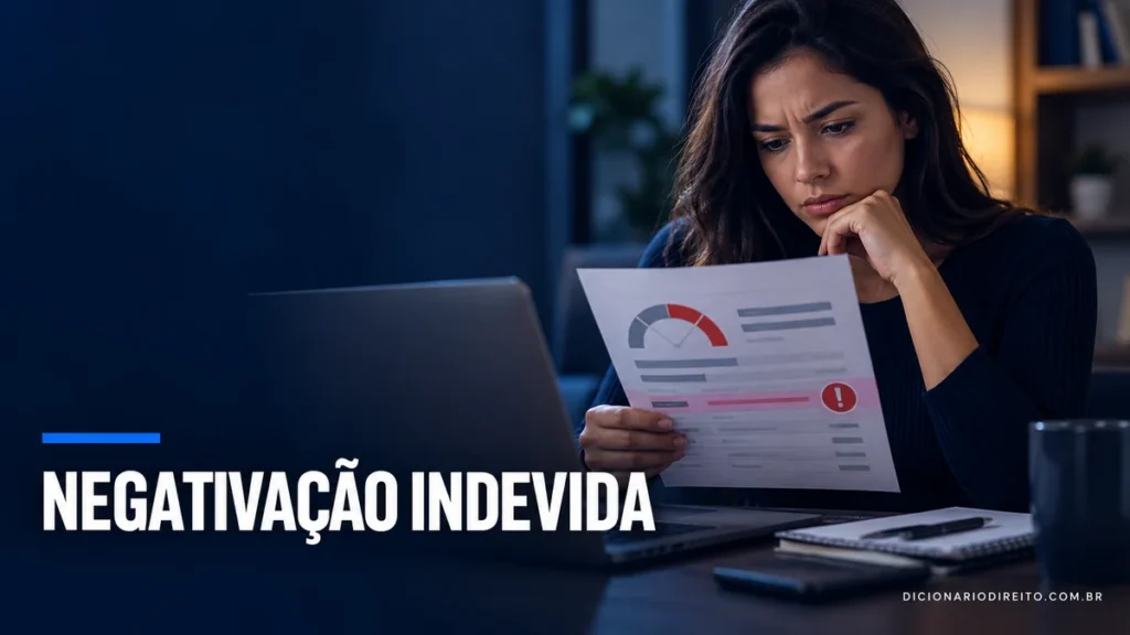 Consumidor confere relatório de crédito com registro de dívida contestada