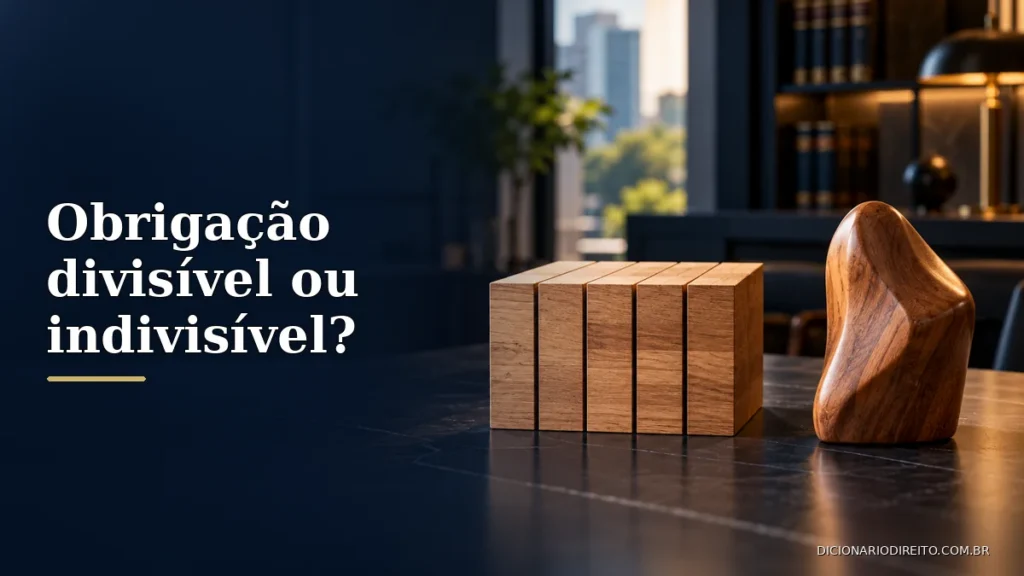 Obrigação divisível e indivisível: como funciona o cumprimento? — imagem editorial ilustrativa relacionada ao tema.