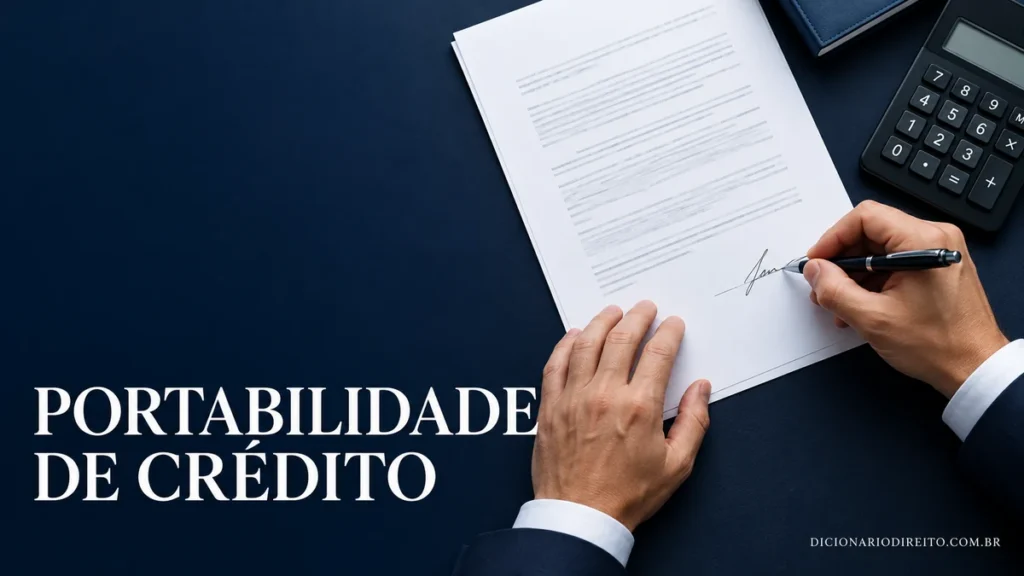 Portabilidade de crédito: pessoa comparando contrato de empréstimo e calculadora