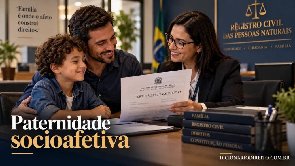 Reconhecimento de paternidade socioafetiva em cartório: requisitos — imagem editorial ilustrativa