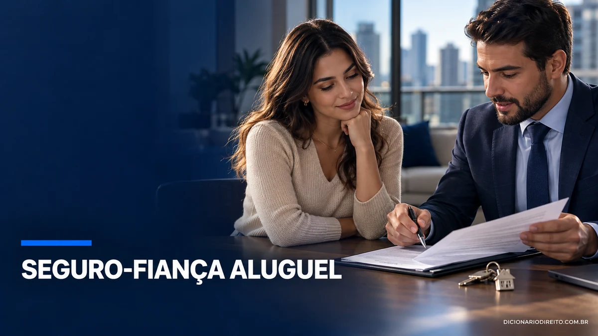 Inquilina e corretor analisam apólice de seguro-fiança locatícia