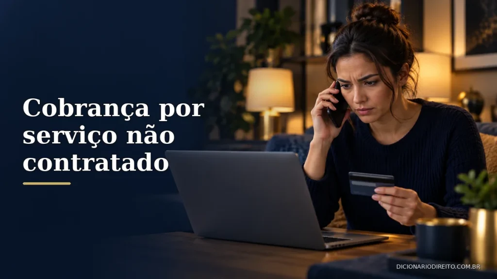 Serviço cobrado sem contratação: como cancelar e pedir estorno? — imagem editorial ilustrativa relacionada ao tema.